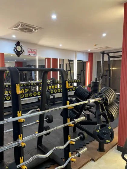 Squat racks and barbells